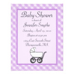 Invitations pourpres de baby shower de guingan