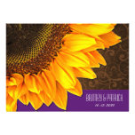 Invitations pourpres de mariage de tournesol de pa