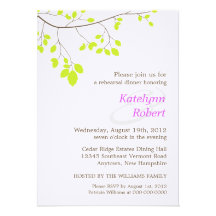 Invitations Romance violettes de dîner de répétiti