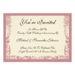 Invitations roses d'anniversaire de corail vintage