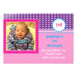Invitations roses d'anniversaire de filles de poin