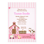 Invitations roses de baby shower de yard de la fer