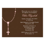 Invitations roses de chapelet