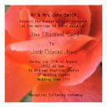 Invitations roses de coutume de mariage d'orange