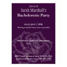Invitations roses de partie de Bachelorette
