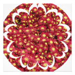 Invitations rouges de chrysanthèmes