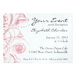 Invitations rouges de coutume de Toile de Français