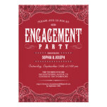 Invitations rouges de partie de fiançailles de Pai