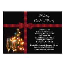 Invitations rouges et noires de cocktail de vacanc