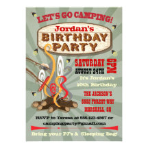 Invitations rustiques de fête d'anniversaire de ca
