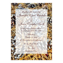 Invitations rustiques de mariage de Camo de cônes 