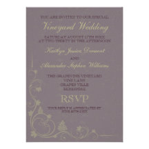 Invitations spéciales de mariage de vignoble
