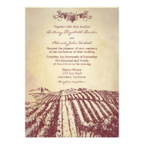 Invitations toscanes de mariage de vignoble d'étab invitations