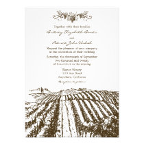 Invitations toscanes de mariage de vignoble d'étab invitations