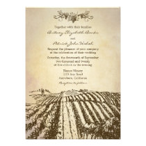 Invitations toscanes de mariage de vignoble d'étab invitations