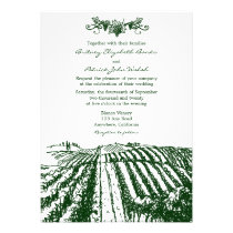 Invitations toscanes vertes de mariage de vignoble invitations