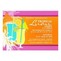 Invitations tropicales de partie de pendaison de c