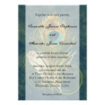 Invitations turquoises profondes de mariage de plu