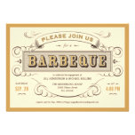 Invitations uniques de BBQ de cru