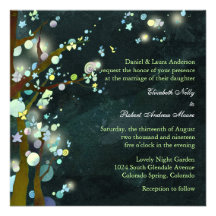 Invitations uniques de mariage de thème d'arbre de