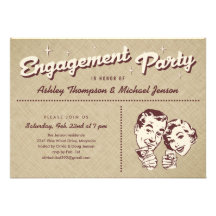 Invitations uniques de partie de fiançailles