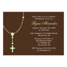 Invitations vertes de chapelet