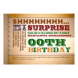 invitations vintages colorées d'anniversaire de ty