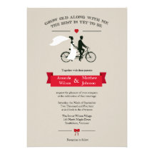 Invitations vintages de mariage de bicyclette tand