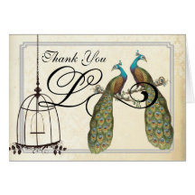 Invitations vintages de mariage de cage à oiseaux  carte