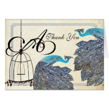 Invitations vintages de mariage de cage à oiseaux  carte de vœux