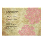 Invitations vintages florales roses de mariage
