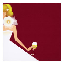 Invitattion nuptiale de douche de Bourgogne Invitation