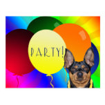 Invitiation de ballon de fête d'anniversaire cartes postales