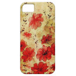 iPhone 5 de 赤くグランジな花の Étui iPhone 5