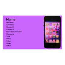 iPhone coloré Cartes De Visite Personnelles