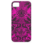 Iphone vintage 5 de damassé de charbon de bois ros coques Case-Mate iPhone 5