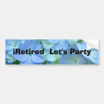 iRetired Party floral bleu d'adhésifs pour pare-ch Adhésif Pour Voiture