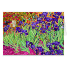 iris de pourpre de Van Gogh Cartes De Vœux