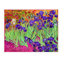 iris de pourpre de Van Gogh Cartes Postales