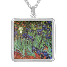 Iris de Van Gogh, art vintage de post impressionni Colliers