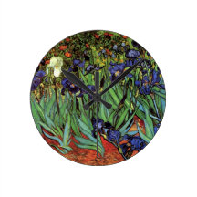 Iris de Van Gogh, art vintage de post impressionni Pendules Murales