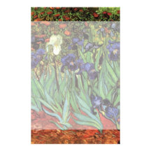 Iris de Van Gogh, art vintage de post impressionni Motifs Pour Papier À Lettre