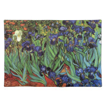 Iris de Van Gogh, art vintage de post impressionni Sets De Table