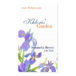 Iris pourpre : Cartes de visite de fleuristes Modèle De Carte De Visite
