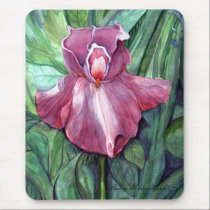 Iris rose Mousepad tapis de souris