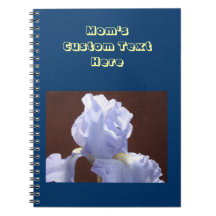 Iris uniques de bleu de cadeaux du carnet fait sur