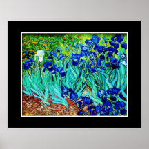 Iris vintages d'art d'affiche