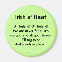 Irlandais à l'aimant de proverbe de coeur