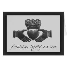 Irlandais Claddagh, amitié, fidélité et amour Carte De Vœux
