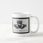 Irlandais Claddagh, amitié, fidélité et amour Tasse